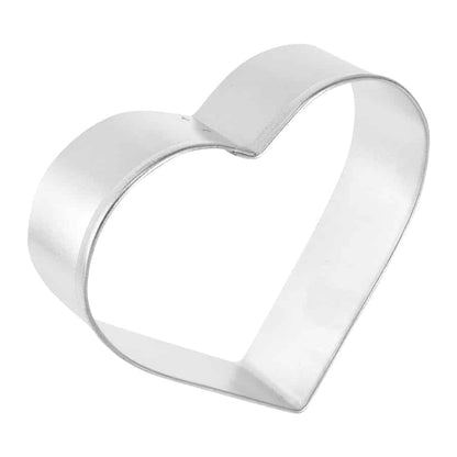 Side view of the 4-inch heart cookie cutter, showing its sturdy construction and smooth edges.