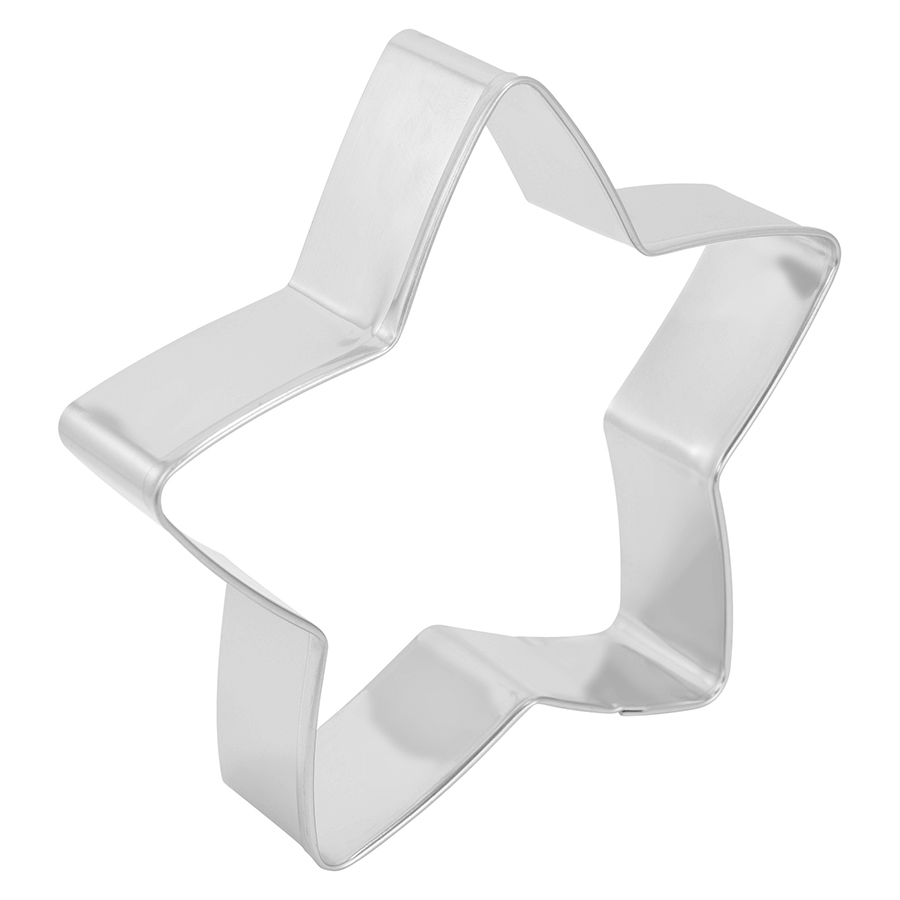 Side view of the 4.5-inch star cookie cutter, showing its clean edges and versatile shape.