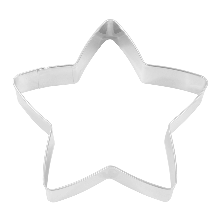 4.5-inch star cookie cutter with a classic five-point star design for baking and crafting projects.