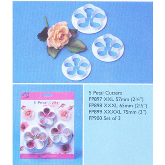 Floral Cutter 5 Petal - 3 Piece Set