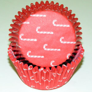 Red Candy Cane Standard Baking Cup