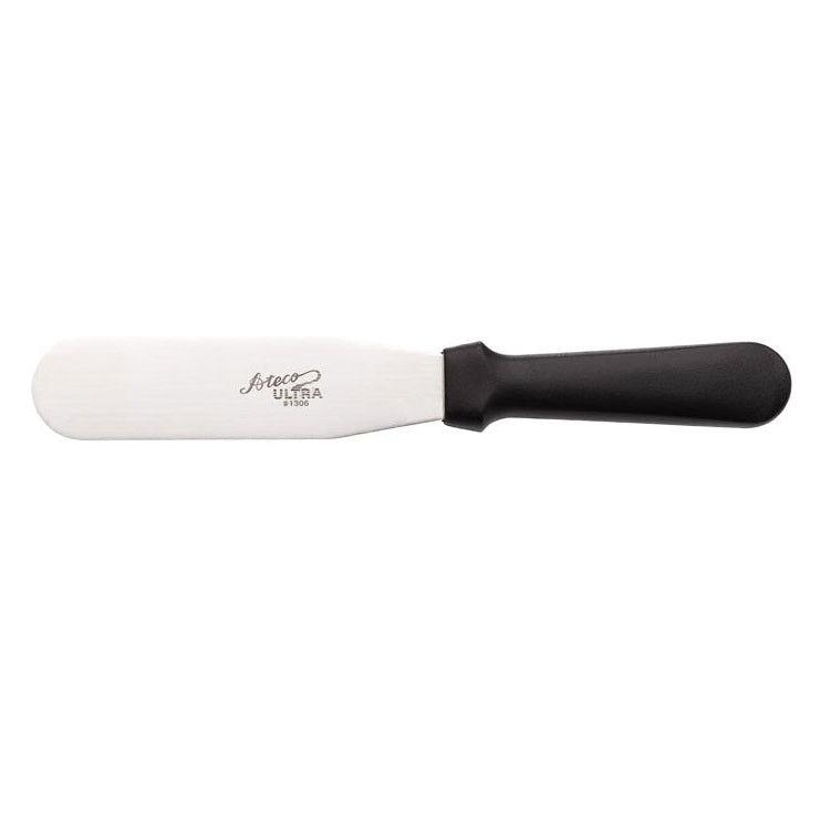6-inch straight icing spatula featuring stainless steel blade and ergonomic plastic handle