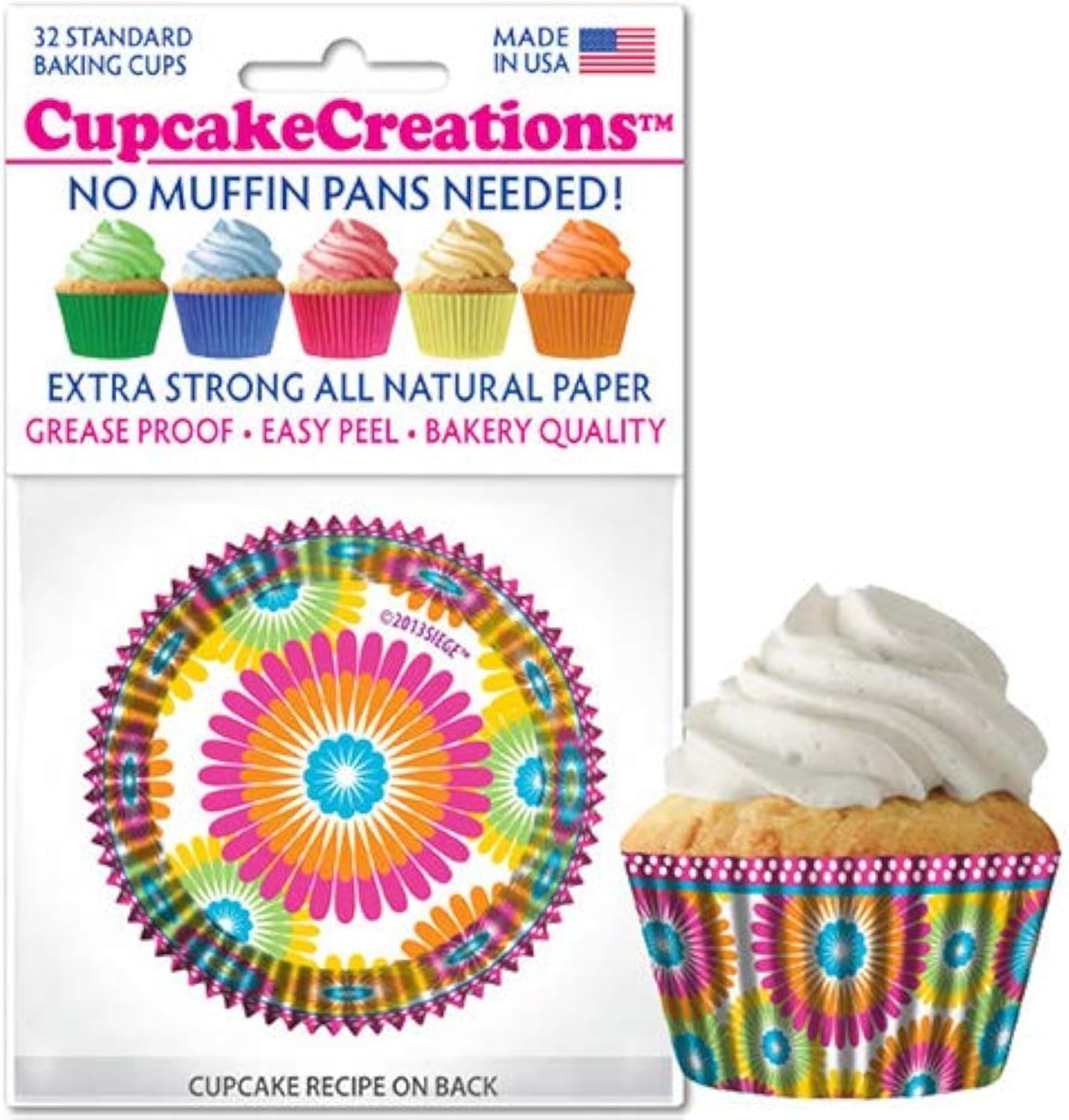 Color Burst Standard No Pan Baking Cups