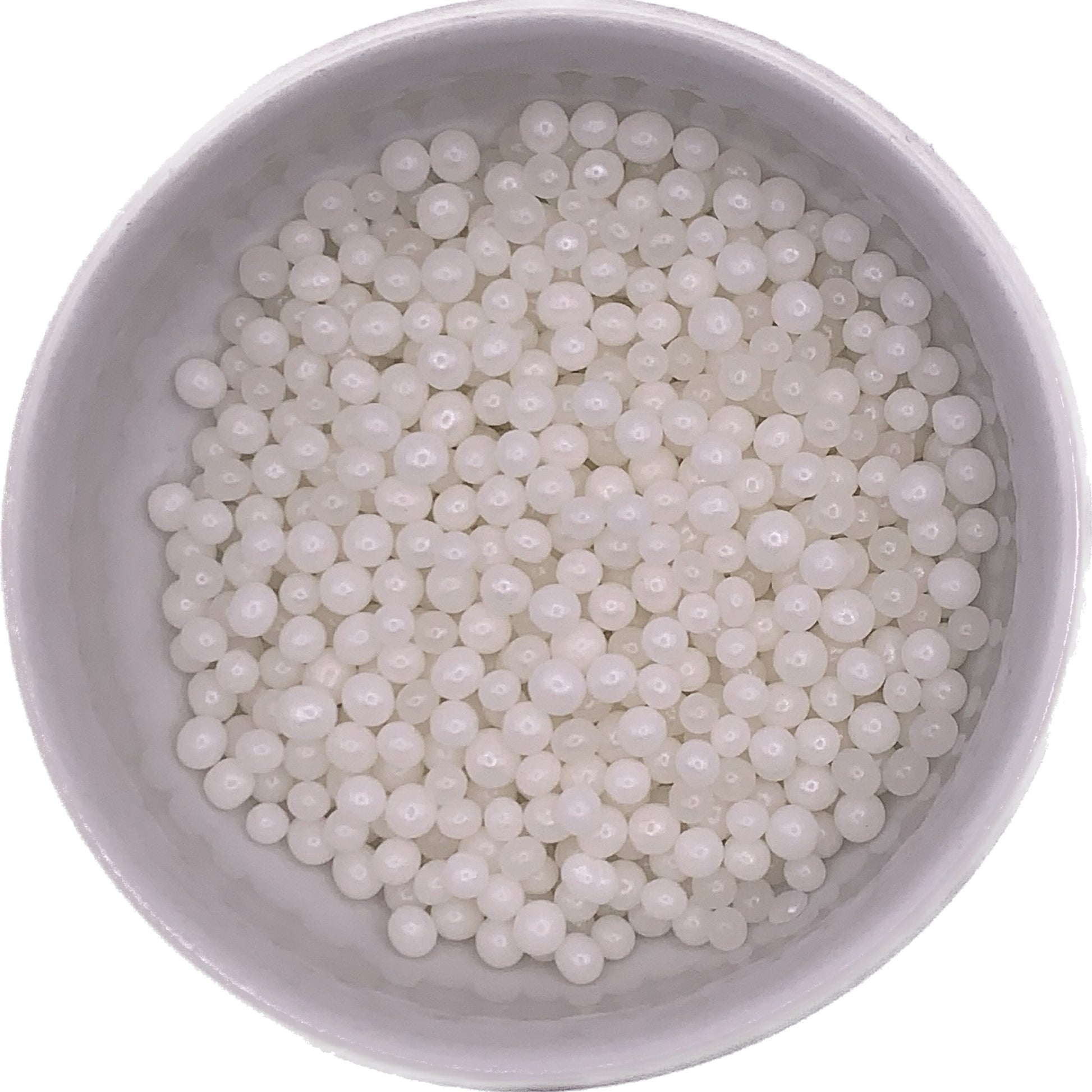 Pearlized white sugar pearls 4mm