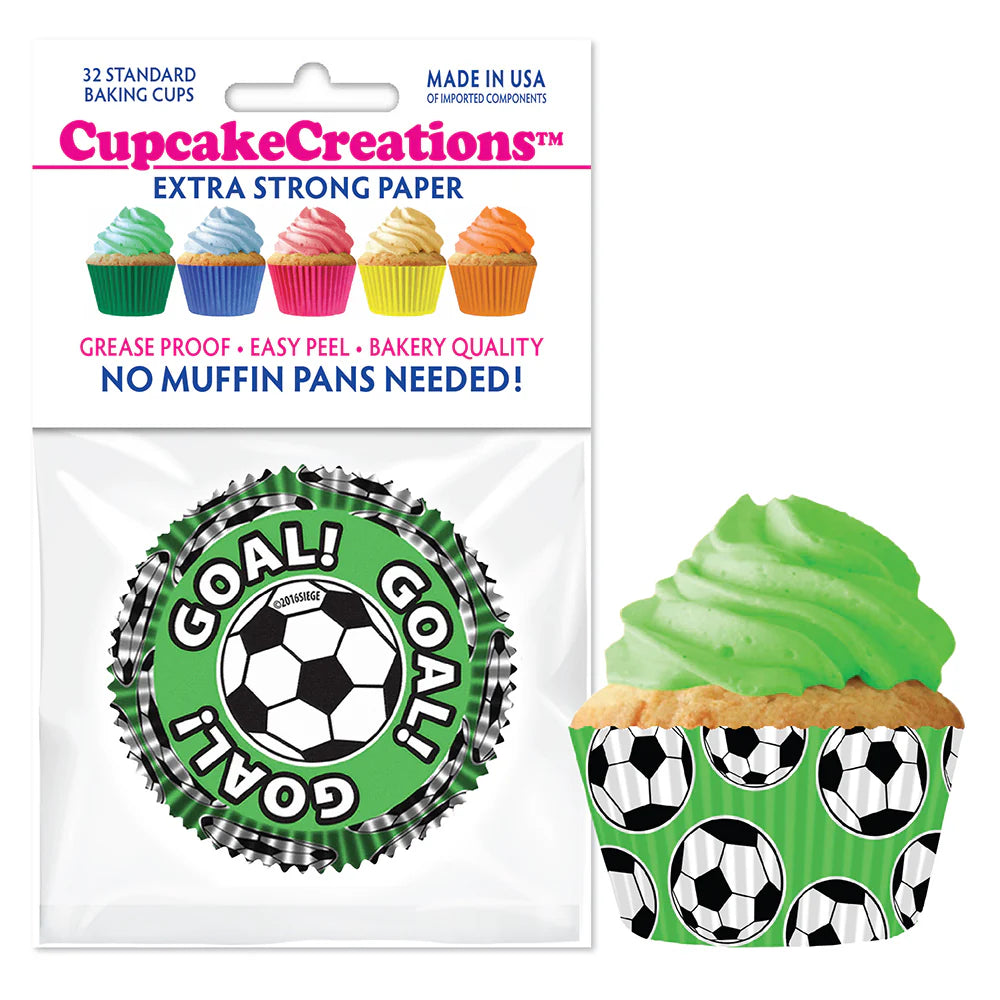 Soccer Baking Cups Standard 32/Pkg