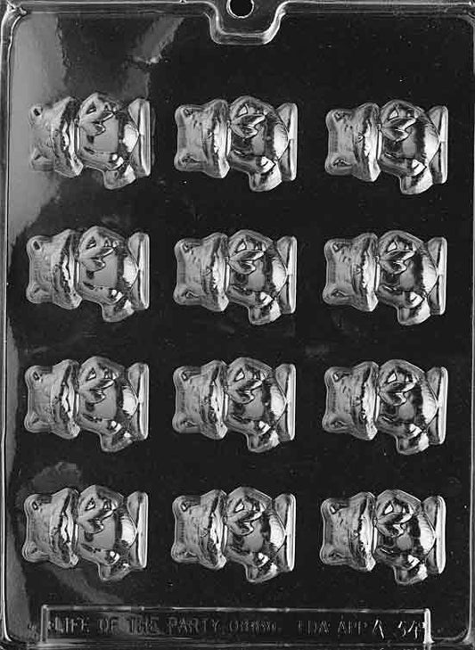 Multiple tiny cat shapes with pointed ears and face details.