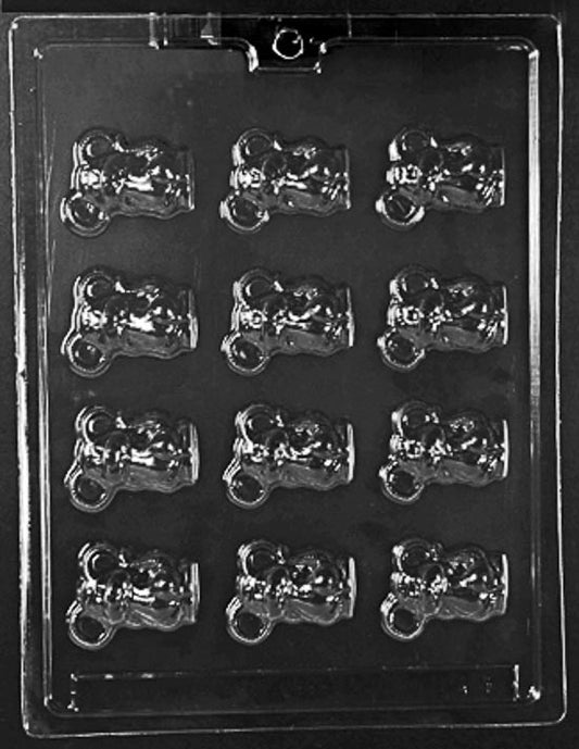 Multiple tiny mouse cavities with rounded ears and tails.