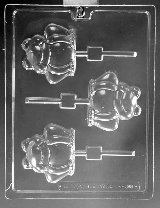 Large frog-shaped lollipop cavities with rounded bellies and big eyes; stick channels included.