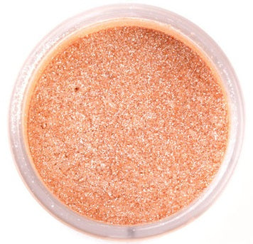 Container of apricot galaxy glitter dust for cake decorating.