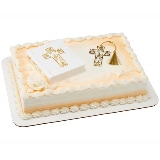 Bible & Bookmark Cake Topper Set