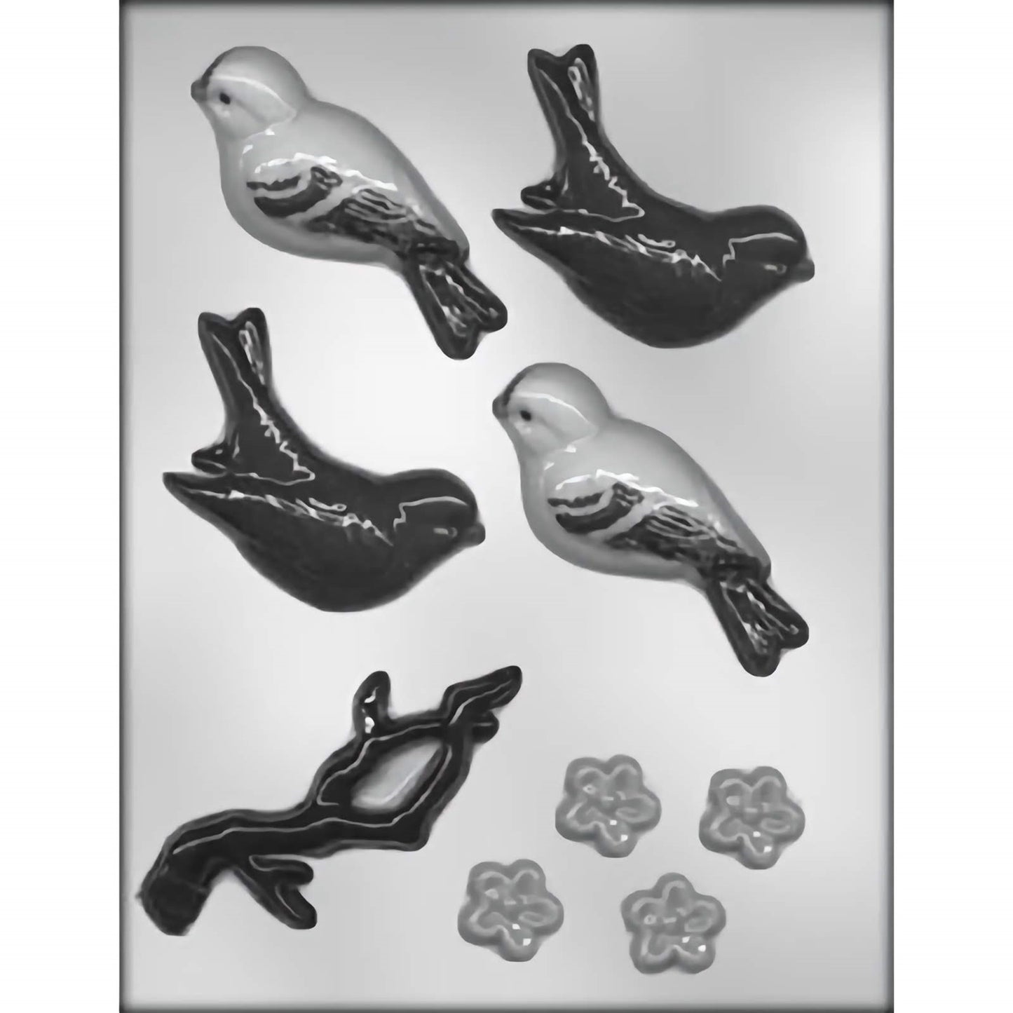 Birds & Blossoms Chocolate Mold 3 1/2"