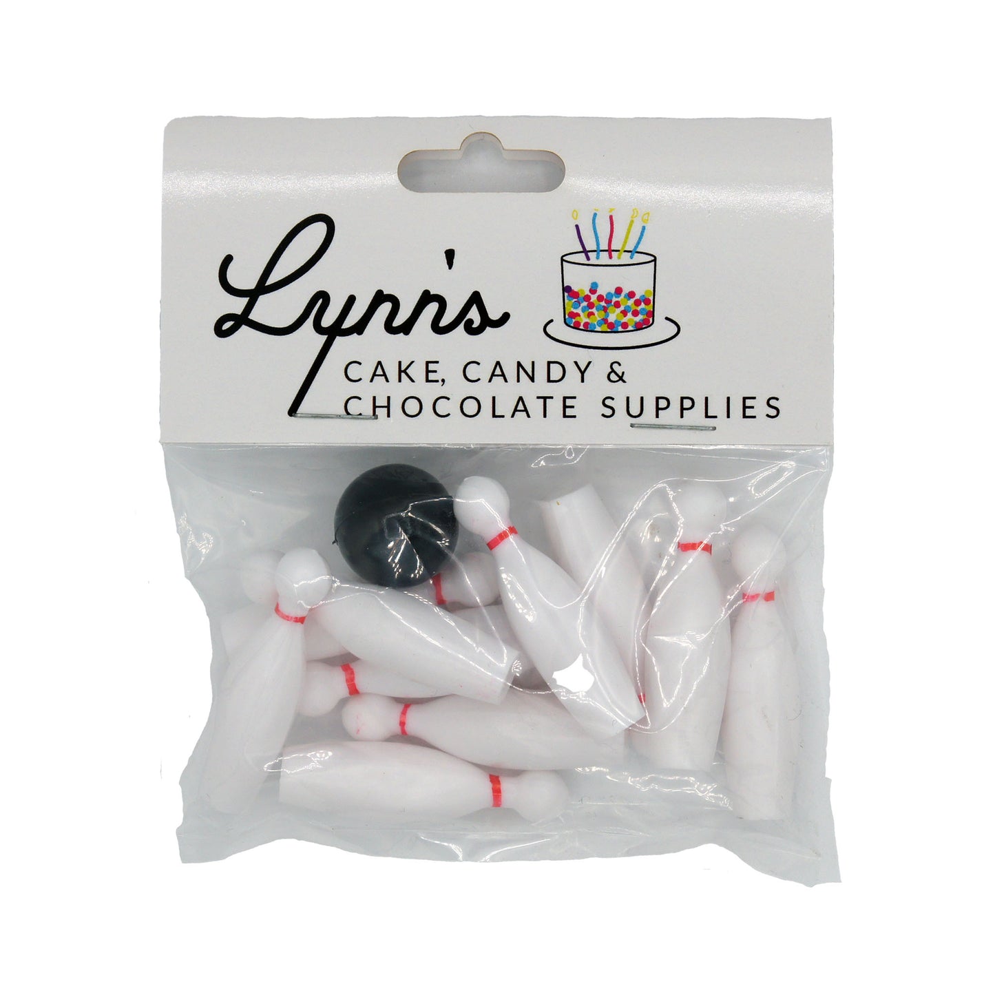 Bowling Pins and Ball Cake Topper Set