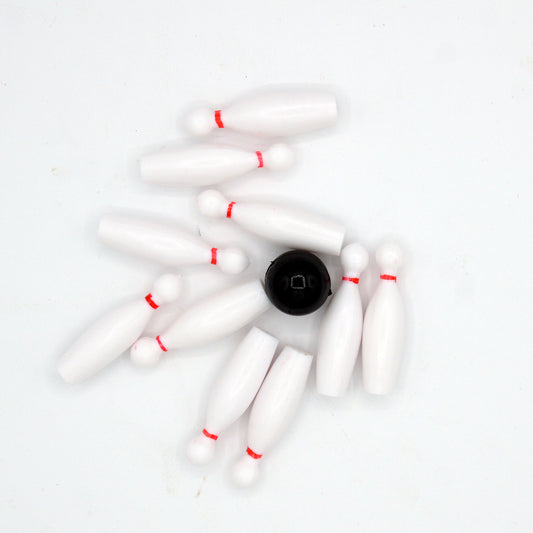 Bowling Pins and Ball Cake Topper Set