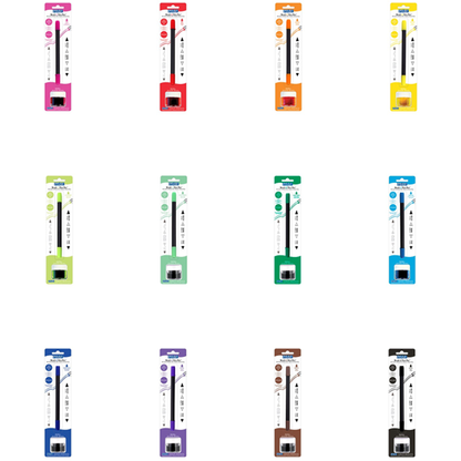 Edible ink pens with brush and fine tip in brown, packaged with refillable 8g edible ink pot, ideal for decorating fondant, gum paste, and other edible surfaces.