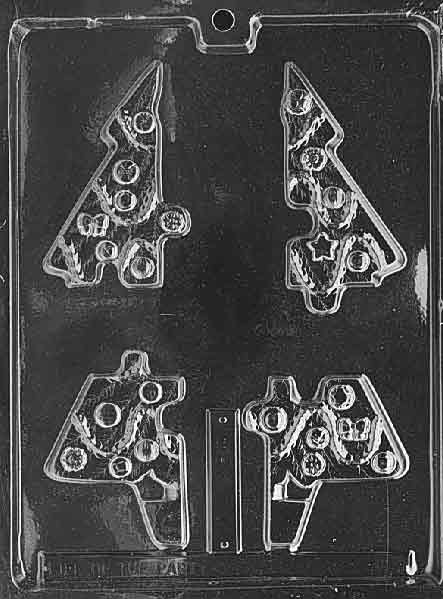 Flat tree panel mold with interlocking puzzle-line texture; approx. 7 1/2 × 4 3/4 × 7/16 in; C056