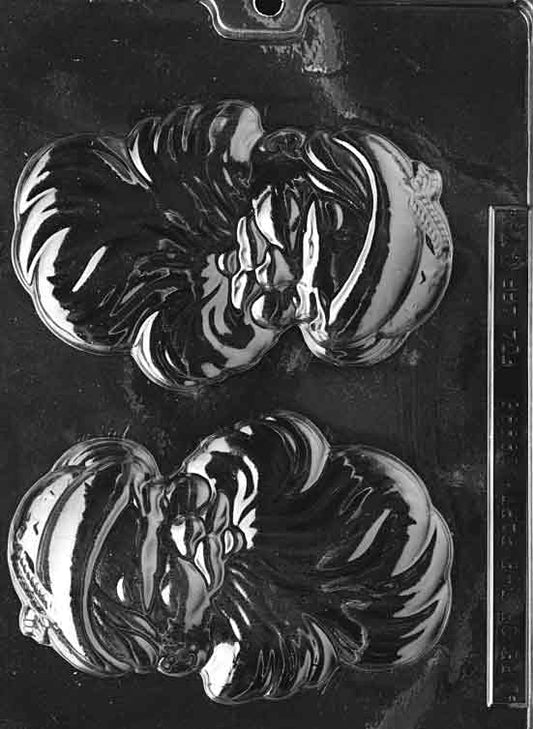 Clear mold for a large Santa head plaque; approx. 5.75 × 3.75 × 0.75 in; C078