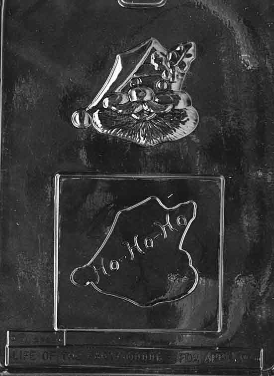 Image of HO-HO SANTA mold featuring a wide Santa face with flowing beard, big eyes, and traditional hat