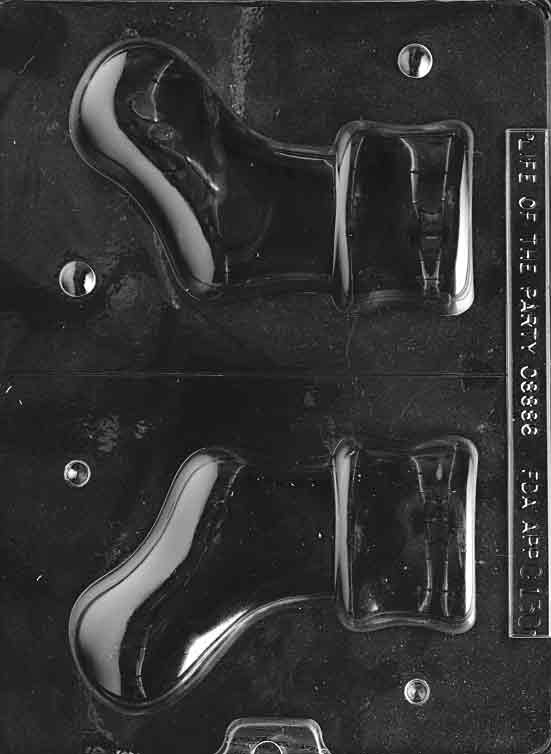 Image of 3D BOOT mold showing classic boot shape with rounded toe and slight heel, styled for Santa’s look
