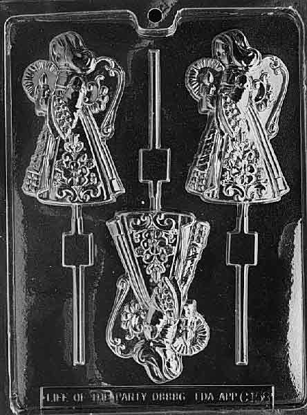 Image of LARGE ANGEL mold showing full-body robed angel with extended wings and serene posture