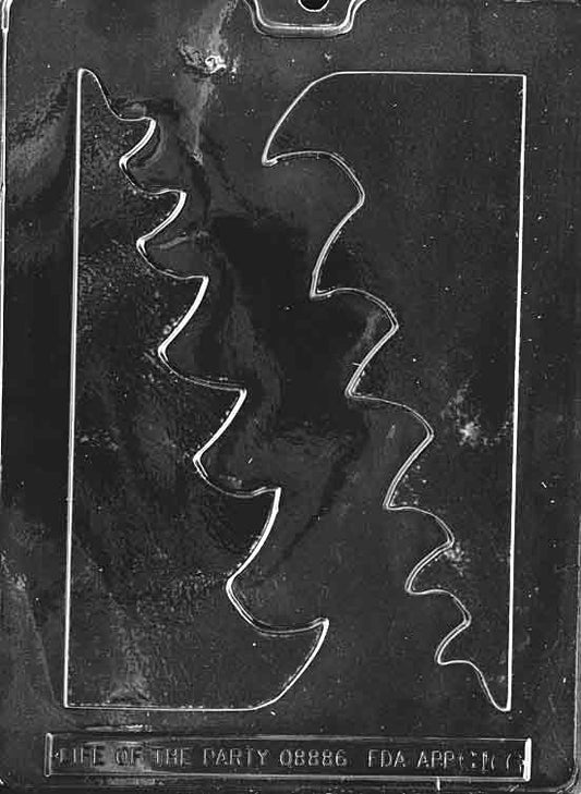 Image of SMALL TREE mold showing tall, thin tree shape with lightly textured branches