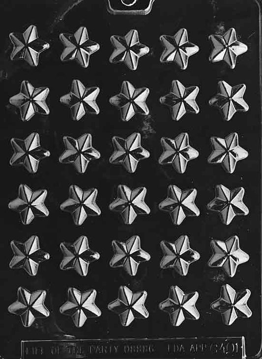 Mini chocolate mold with multiple star shapes