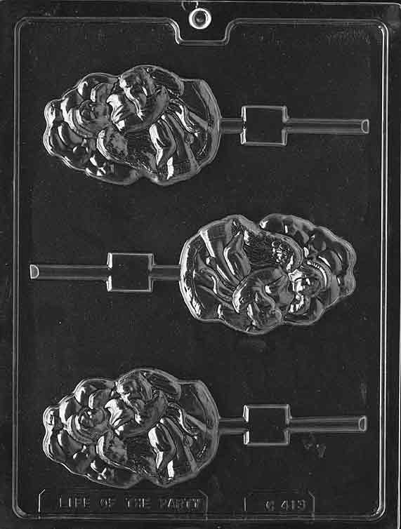 Chocolate mold showing a graceful angel with wings and halo