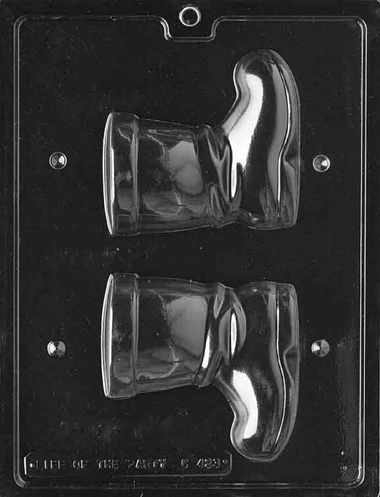 Mold for creating 3D chocolate Santa boot mold