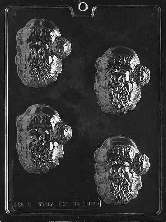 Chocolate mold with detailed Santa face