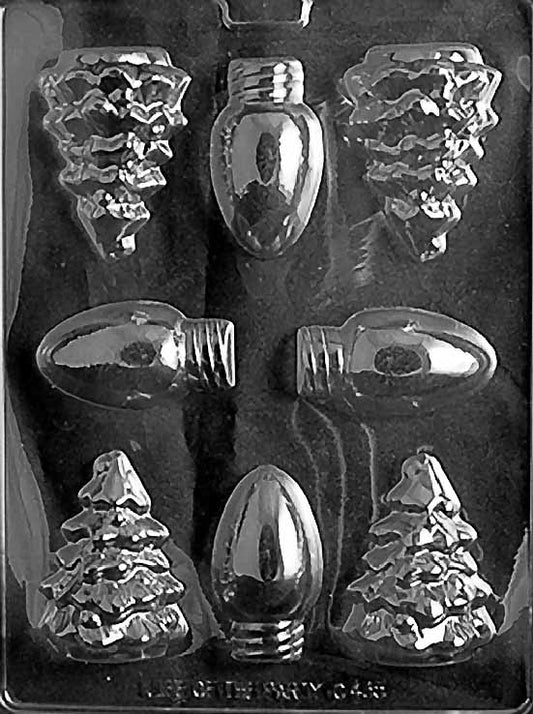 Assorted holiday bulb and tree mold shapes