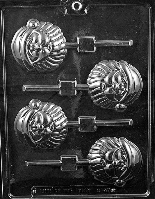 Lollipop mold featuring a cute Santa