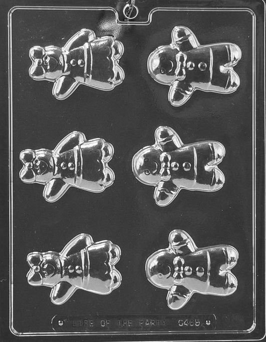 Chocolate mold with gingerbread boy and girl duo