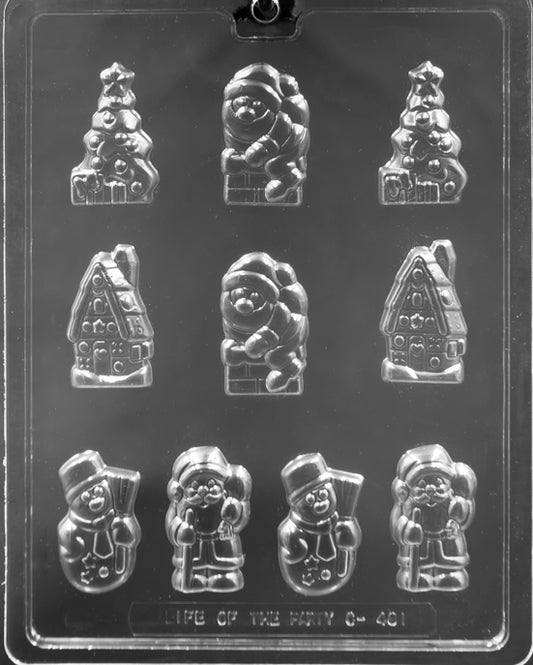 Assorted holiday topper chocolate mold