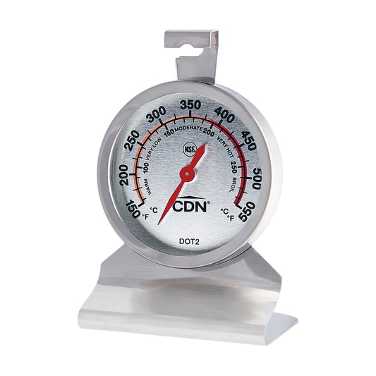 CDN Multi-Mount Oven Thermometer with 2-inch dial showing temperature range from 150°F to 550°F.