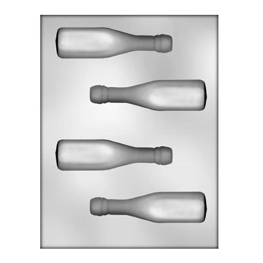 3D chocolate mold of a champagne bottle, designed to create lifelike bottle-shaped treats, perfect for celebrating milestones, anniversaries, and New Year’s Eve parties.