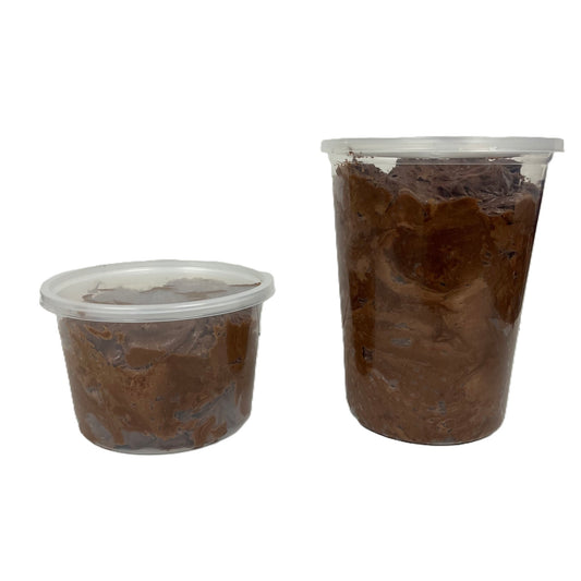 Two Containers of Chocolate Buttercream Frosting