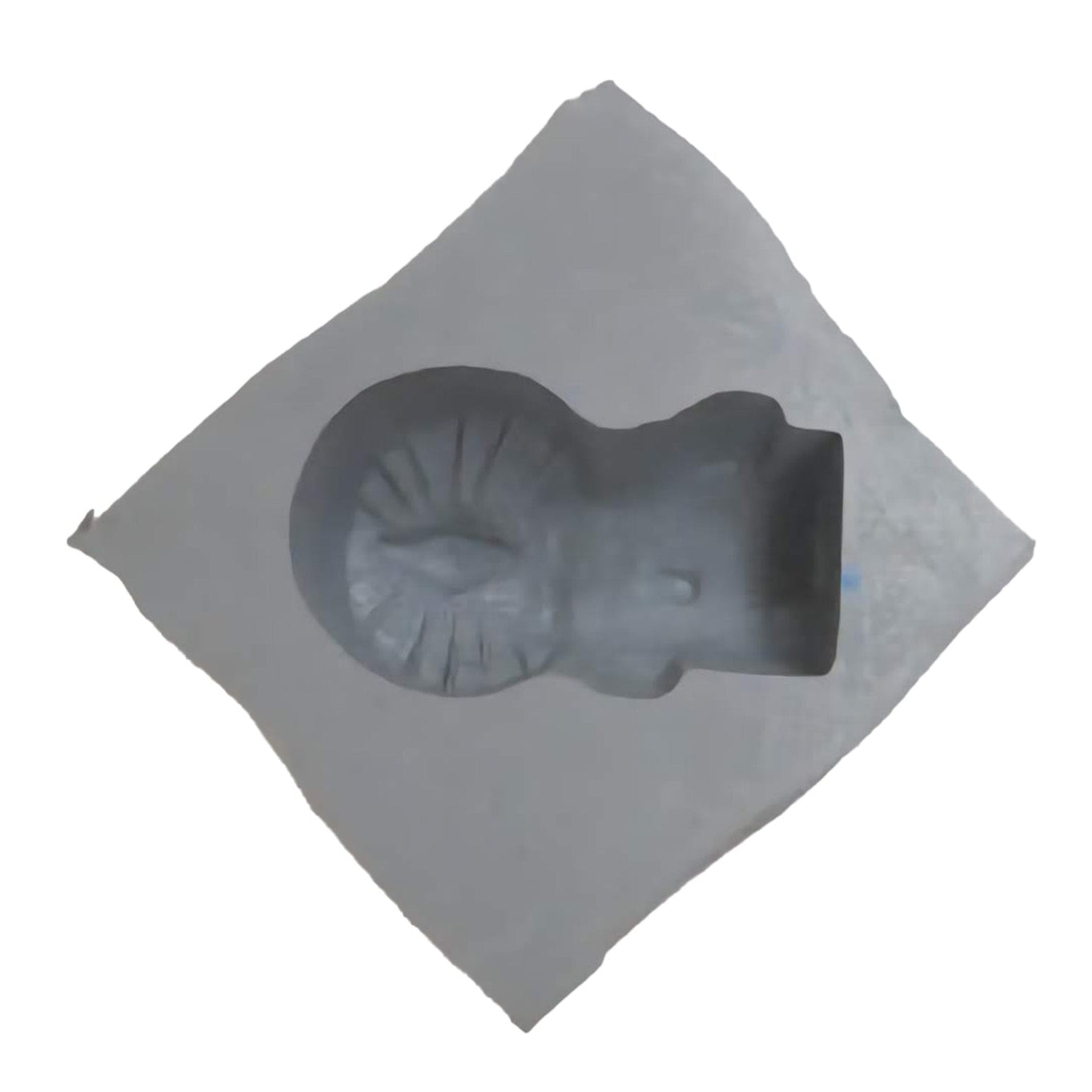 Close-up of the Christmas Candle Rubber Mint Mold featuring a festive candle design with flame and wax details, ideal for holiday mints and chocolate making.
