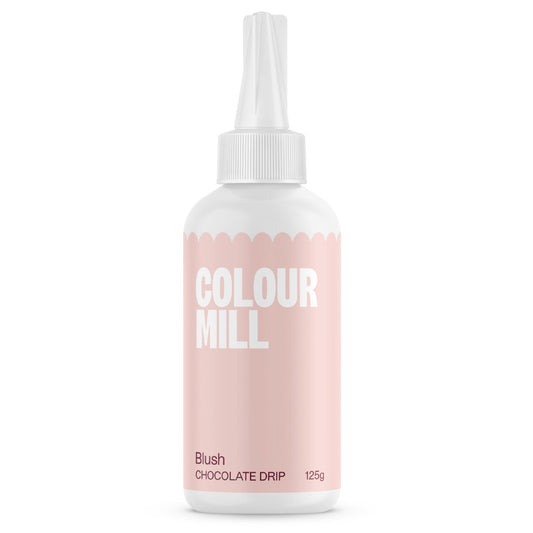 Colour Mill Blush Cake Drip in a 125 g white squeeze bottle with a pointed nozzle and soft blush pink label on a white background.
