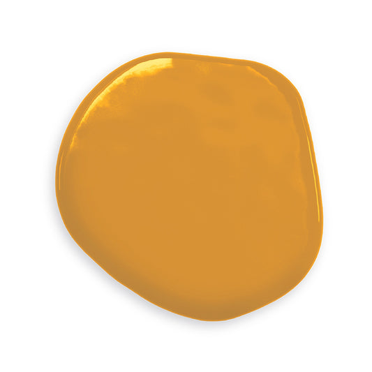 Swatch of Colour Mill Caramel Oil Blend food coloring showing a warm, golden-brown tone with rich caramel hue