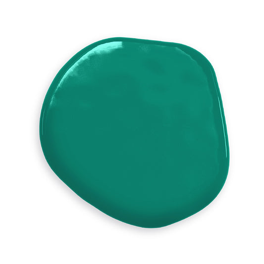 Swatch of Colour Mill Emerald oil-based food coloring in a rich, jewel-toned green shade.