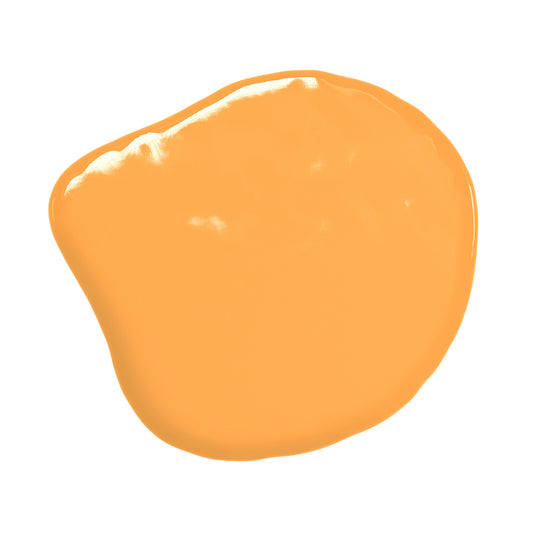 Swatch of Colour Mill Mango food coloring showing a vibrant tropical orange shade.