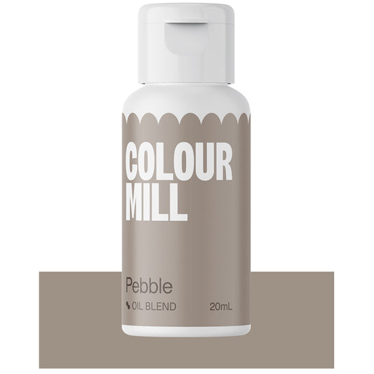 Colour Mill Oil Blend food coloring bottle in Pebble – 20mL greige pigment for baking and decorating