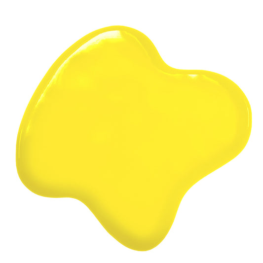 Bright yellow oil-based food color swatch with a smooth, glossy finish – Colour Mill Yellow