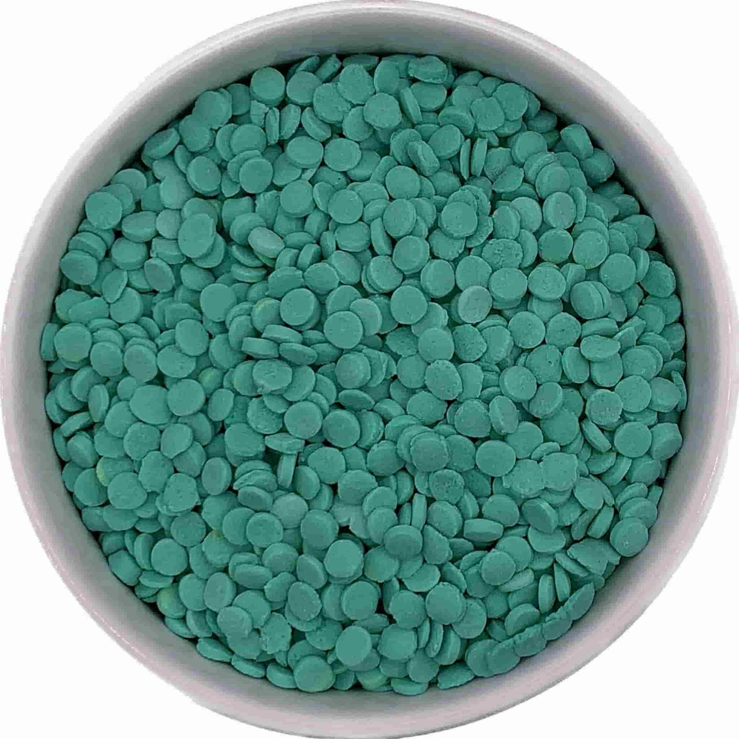 Teal and mint green confetti sprinkles for a refreshing color pop on cakes, cookies, and confections.