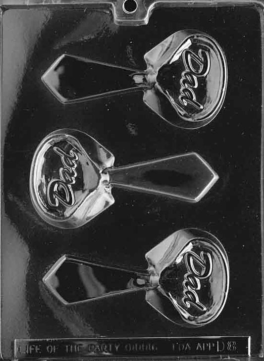 Tie-shaped chocolate mold with DAD text