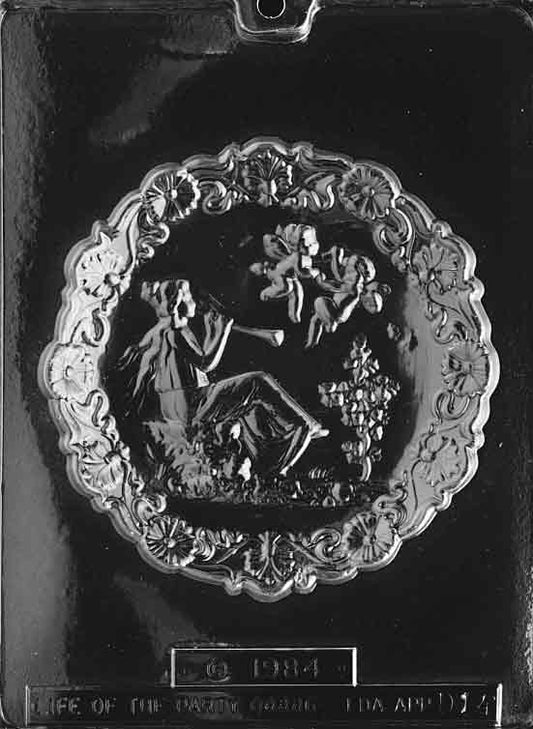 Round chocolate mold with Mother's Day theme