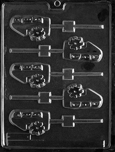 Chocolate lollipop mold with “#1 Dad” phrase