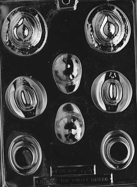 Set of chocolate molds shaped like various hats