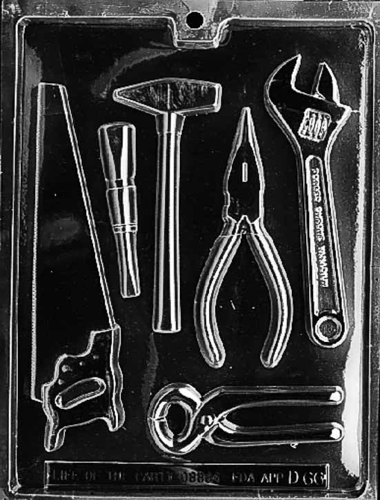 Assorted chocolate tool shapes