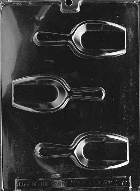 Chocolate mold shaped like a scoop or ladle
