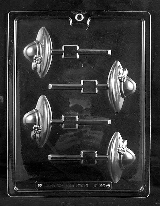 Elegant chocolate mold shaped like a women’s hat